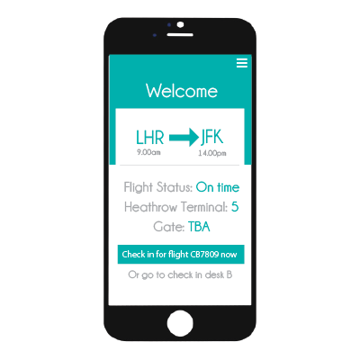Link Venu-IQ to your booking system and let visitors Check in via the app