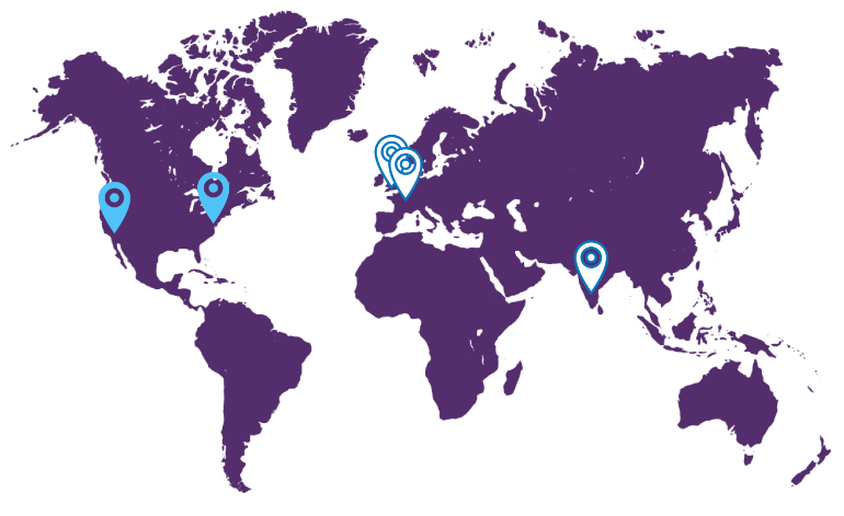 VenuIQ global locations map