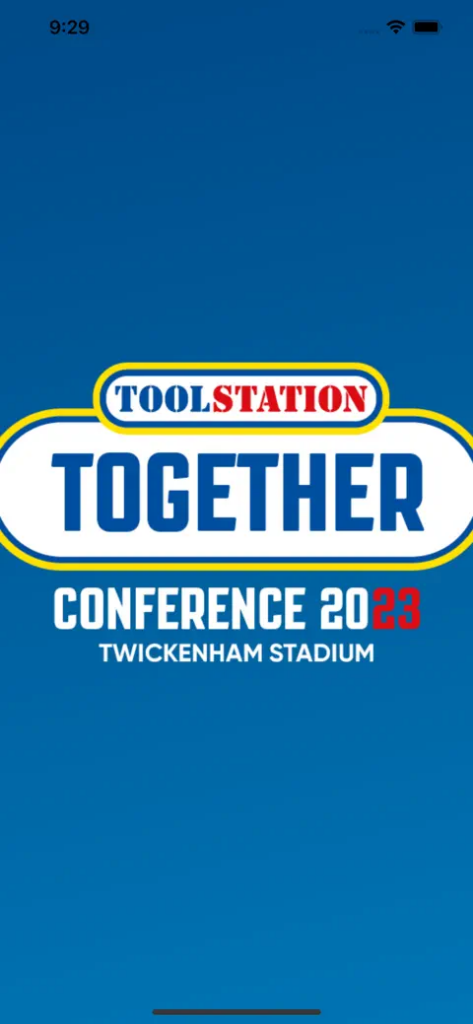 Toolstation Together Conference 2023 - Front page from event app by VenuIQ