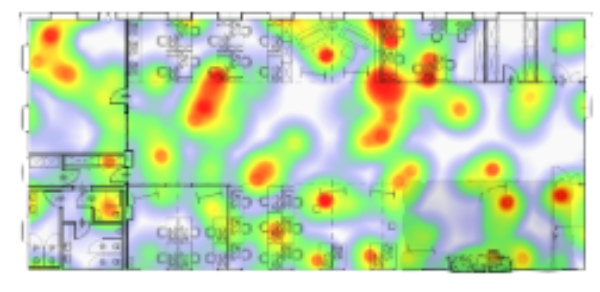 Heatmap sample from the Event Intelligence dashboard of VenuIQ