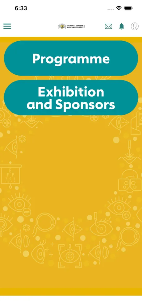 EyeConUK 2026 Annual Congress - Event App - Menu screen - by VenuIQ
