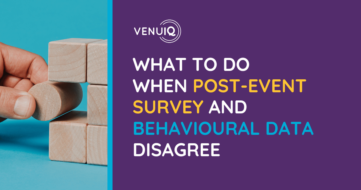 What to Do When Post-Event Survey and Behavioural Data Disagree